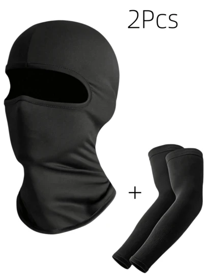 2pcs/Set - Unisex Ski Mask Gloves & Windproof Face Cover, Suitable For Skiing, Hiking, Cycling, Climbing And Other Outdoor Activities