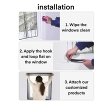 Lưới chắn muỗi nano PP hai mặt, thoáng khí, có thể tái sử dụng và giặt được, bảo vệ nhà cửa, không cần khoan. - trắng - Xem 9