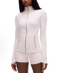 Lululemon Women's Define Jacket Nulu™ | Buttery-Soft Weightless Fabric | Slim Fit Streamlined Athletic Zip-Up | Luxury Studio-To-Street Performance Outerwear - Khóa kéo màu vàng hồng nhạt - Xem 9