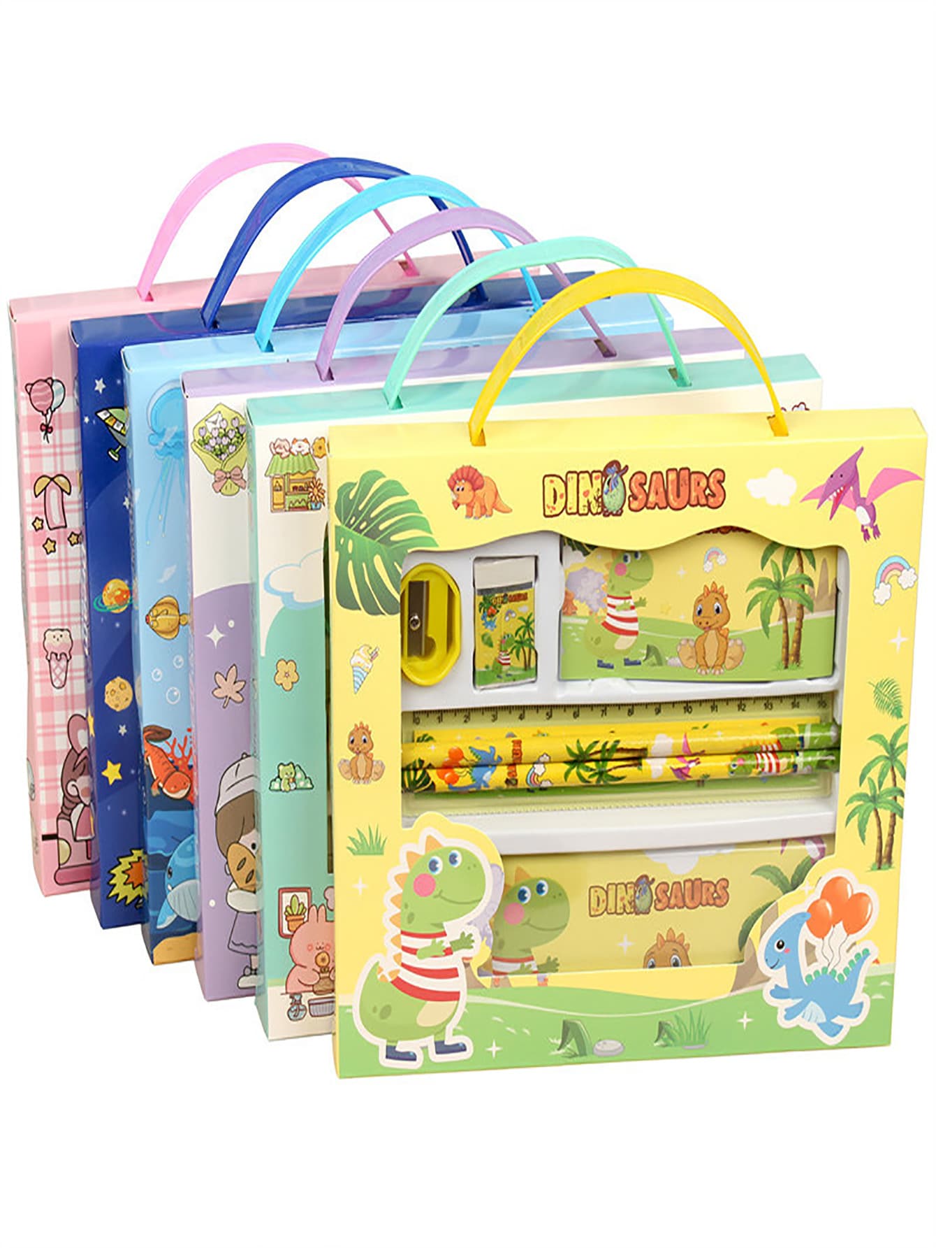 Bộ văn phòng phẩm hoạt hình dành cho trẻ em, quà tặng, dụng cụ học tập sáng tạo, hộp văn phòng phẩm 6 món, quà tặng ngày lễ, phần thưởng dụng cụ học tập cho học sinh, quà tặng trẻ em, quà tặng tựu trường, dụng cụ học tập, quà tặng Giáng sinh, Halloween, sinh nhật, Lễ Tạ ơn và Lễ Phục sinh. - Nhiều màu - Xem 1