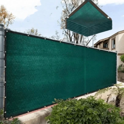 1pc UV-Resistant Coffee-Colored HDPE Sunshade Canvas, Railing Safety Fence, Garden Fence, Gazebo Sunshade Cloth, Privacy Screen, Outdoor Sunshade Net, Windproof, Bird-Proof, Insect-Proof, Snow-Proof, Dust-Proof, Suitable For Summer Camping, Outdoor Swimming Pool And Simple Garage