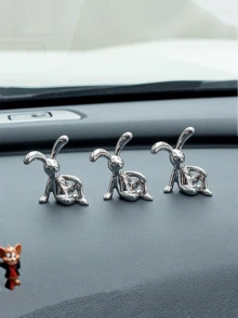 1 tượng thỏ tai dài dễ thương, dùng để trang trí xe hơi, bàn làm việc hoặc phòng ngủ, tượng động vật bằng nhựa ABS, trang trí nhà cửa, tượng nhỏ, quà tặng, lễ Phục sinh, đồ trang trí động vật tự làm. - Nhiều màu - Xem 2