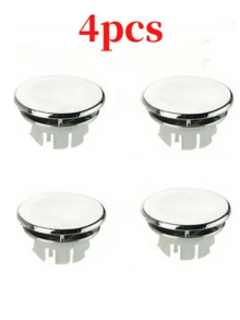 4件套塑料浴室厨房水槽溢水盖替换件，镀层圆形排水盖，水槽配件 - 彩色 - 查看 8