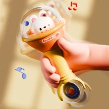 Baby Rattle Toy Maracas ,Soft Rubber Ball ,Tambourine - Multicolor - View 2