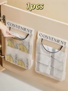 Giá đựng túi rác nhà bếp (1/3/5 chiếc), túi đựng rác treo tường dung tích lớn có móc và lưới khóa dán. - Nhiều màu - Xem 10