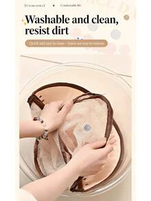1pc Hanging Breathable Laundry Mesh Bag, Multi-Functional Sorting Storage Bag Suitable For Underwear, Socks, Closet, Dorm, Behind Door, Foldable, Household Essential - Multicolor - View 6