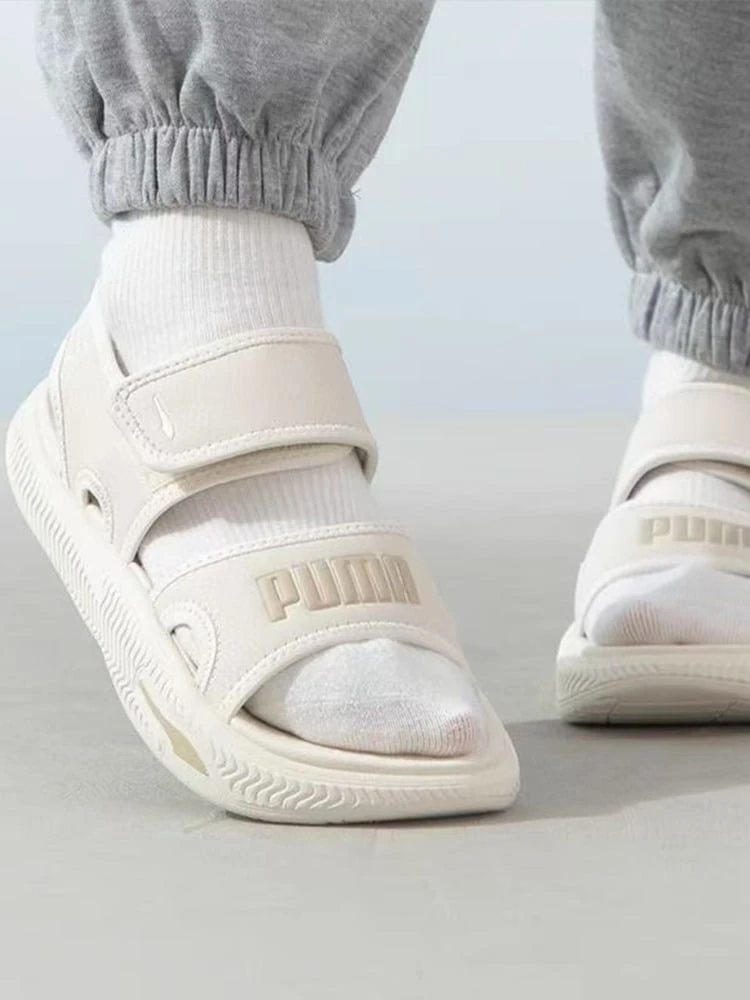 Dép xăng đan PUMA SoftridePro Sandal 24 thoải mái và đa năng, thích hợp cho cả nam và nữ, màu trắng. - Màu be - Xem 1