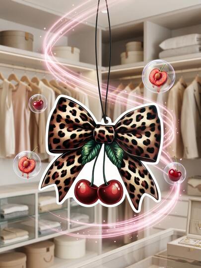 Zestaw zapachowy do samochodu o zapachu wiśni, zawiera papierowy kartonik, saszetkę, podpaskę, zabawny różowy wzór na wysokich obcasach z kreskówkową grafiką, oczyszczacz powietrza, naturalny i długotrwały, odpowiedni do lusterka wstecznego, garderoby, łazienki, salonu, sypialni, klamki, kosmetyczki, szafki na buty, klipsa do kratki wentylacyjnej na siłownię, upominku ślubnego, nowego samochodu, podróży, kempingu, dekoracji bagażu