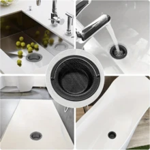 1pc Stainless Steel Black Round Kitchen Sink Strainer - Fine Mesh Drain Basket, Easy To Clean, Dishwasher , Anti-Rust Design, Anti-Clogging, Kitchen Sink Strainer, Anti-Clogging Tool - D - View 9