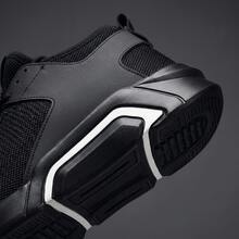 Zapatillas deportivas negras de malla transpirable para hombre, tenis para hombre, zapatos para hombre, calzado informal para hombre, con suela de goma suave, antideslizante y resistente al desgaste, cómodas y ligeras, con cordones elásticos ajustables, ideales para practicar deporte al aire libre y para el día a día. - Blanco - Ver 7