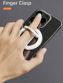 Magnetic Style Alloy Phone Ring Holder Stand, 1pc Magnetic Ring Holder, 3-Level Double-Sided Magnetic, Ultra-Thin & Strong Magnetic Force, 360° Rotation, Foldable Ring Phone Stand, Portable & Universal, Desktop Decor Design, Compatible With IPhone, Android Phones, Spring Birthday Gift, Gift For Family And Friends - Multicolor - View 11