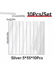 10pcs Rectangular Silvery Golden Black Mirror Self-Adhesive Removable Acrylic Mirror Anti-Shatter Wall Sticker For Entrance Corridor Stairs Bathroom Toilet Living Room Kitchen Classroom Dormitory Church Gym Office - 1mm - View 17