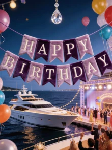 1/2/3pcs Suitable For -Themed Birthday Banners - Elegant Purple Paper Party Decorations With Numbered/Numbered For ' Rooms, Showers, Multi-Holiday Party - Garland & Ribbon Compatible ,Reusable Party Background - Multicolor - View 2
