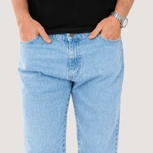 Balloon Pants, Men's Baggy Wide-Leg Jeans, Streetwear, Graphite Gray - 淺藍色 1 - 查看 5