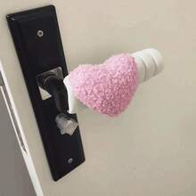 Heart-Shaped Anti-Static Door Handle Protector, Bedroom Anti-Collision Decor, Soft Warm Protective Door Handle Cover, Universal Anti-Static Door Lock Cover, Fabric Door Handle Protector, Anti-Cold And Anti-Dust, Door Handle Wall Protector: Reusable, Soundproof, Suitable For Home, Office, School, Storage - Multicolor - View 6