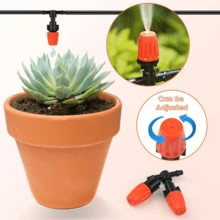 Automatic Irrigation Kit, Adjustable Flow Mini Mist Drip Irrigation, Garden Irrigation Sprinkler Heads With Connectors, Suitable For Agricultural Gardening Atomization System, Drip Irrigation Watering Kit - Orange Spray Nozzle - View 5