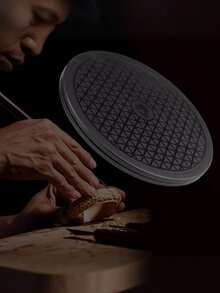 1 pieza Herramienta plana de escultura de arcilla con plataforma giratoria de cerámica, plataforma giratoria de plástico para arreglos florales, computadora, cerámica, escultura de arcilla, exhibición de productos, ideal para cocina y comedor, monitores planos, televisores, altavoces, bonsái y exhibición de estatuas - Negro - Ver 4