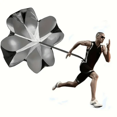 1pc Professional Resistance Training Parachute - Multifunctional Speed Training Equipment, Suitable For All Ages, Durable Polyester Material, Enhances Core Strength And Agility, Maximize Your Athletic Advantages, Boost Speed And Power, Sports Accessories, Running Gear, Sports Supplies, Gift For Men, Sports Gift