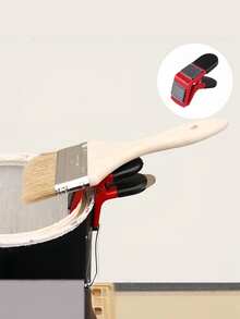 1pc Paint Brush Holder, Sturdy And Stable Fixing Clip Paint Brush Holder Clip With Can Opener – Durable Clip Projects Tool Organization Functional Tool Versatile Clip - Multicolor - View 2