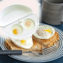 Easy Clean Microwave Egg Cooker - Reusable, Non-Stick, Suitable For Breakfast And Baking, Kitchen Gadget For Home And Restaurant Use - White - View 2
