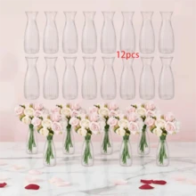 Bộ 8/6/4/2 bình hoa nhựa kẻ sọc, bình hoa trong suốt dùng để cắm hoa và trang trí, thích hợp cho bó hoa, ngày lễ, trang trí nhà cửa, bàn ăn, đám cưới, tiệc tùng. - Nhiều màu - Xem 14