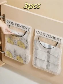 Giá đựng túi rác nhà bếp (1/3/5 chiếc), túi đựng rác treo tường dung tích lớn có móc và lưới khóa dán. - Nhiều màu - Xem 9