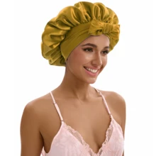 ZTZI Premium Satin Hair Protection Cap, Reusable Waterproof Shower Accessory - TT Matching Color Bow Round Hat - View 12