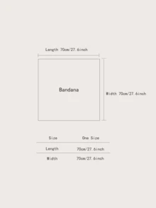 1条手帕，女士小披肩围巾头巾，70x70厘米方形头巾 - 紫丁香色 - 查看 2