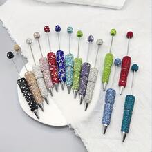 3 Stücke/5 Stücke/10 Stücke selbstmontierbarer Kugelschreiber mit Pailletten und zufällig gemischten Farben Strass - Kreatives Schmuckherstellungs-Set - Verschiedenfarbig - Übersicht 10