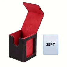 1pc MTG Card Storage Box, Holds 100+ Single Cards, PU Leather Magnetic Storage Box Suitable For TCG CCG Magic Game Cards, Multiple Color Options, Magnetic Flip Cover, Durable And Dustproof, Perfect For Tabletop Game Card Collection And Carrying - Multicolor - View 9