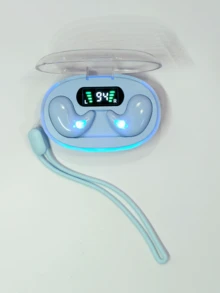 Air TWS 半入耳式藍牙耳機，環繞音效與通話麥克風，便攜式耳機，兼容小米 17、Apple 17、26 及其他智慧型手機，適合旅行、露營、戶外活動、健身、瑜伽、釣魚 - 查看 16