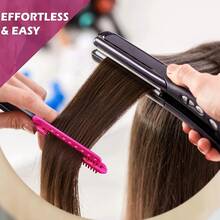 1pc Multi-Functional Hair Styling Tool V-Shaped Comb - Fine-Toothed Curly Comb For Detangling Hair - Hair Straightening Brush - V-Shaped Clamp Design Curling & Straightening Dual-Use Brush - Multicolor - View 6