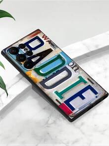 1个运动字母车牌手机壳，黑色TPU软保护套，防刮防震，兼容华为、荣耀、Galaxy 12T/13T/14T国际版，非国内版 - 黑色 - 查看 4