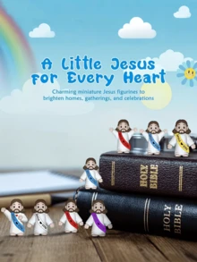 Tượng Chúa Giê-su thu nhỏ, trò chơi tìm kho báu Chúa Cứu Thế, quà tặng nhà thờ, quà tặng lễ rửa tội, quà tặng lễ rửa tội. - nhiều màu - Xem 3