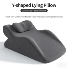 1pc Ergonomic Memory Foam Face Down Pillow, Soft Wedge Support, Suitable For Reading And Phone Use. Multi-Functional Lying Pillow, Slow Rebound Bed Pillow, Universal Adult Ergonomic Reclining Cushion, Neck Massage In Sitting Position, Removable Washable Pillow Cover - Multicolor - View 13