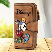 Disney Ví gập cỡ lớn hình chuột Mickey, ví thời trang trẻ em, thiết kế in hình hoạt hình chuột Mickey sống động, lý tưởng cho du lịch ngoài trời, mua sắm, quà tặng thiết thực cho kỳ nghỉ. - màu nâu - Xem 3