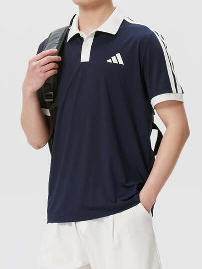  adidas Tennis 針織運動短袖網球衣 男款