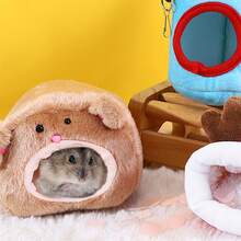 1pc Hamster Supplies, Hamster Nest For Hamsters, Hedgehogs, Squirrels, Rabbits, Breathable And Warm, Easy To Clean - B-Blue - View 8