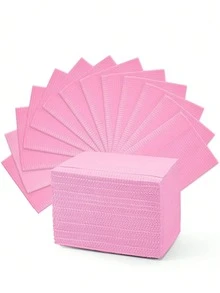 20片/30片装一次性牙科围兜 - 一次性清洁垫、牙科纹身围兜、粉色纸巾、纹身台布、牙科垫、纸质床单、睫毛用品 - 查看 1