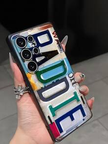 1个运动字母车牌手机壳，黑色TPU软保护套，防刮防震，兼容华为、荣耀、Galaxy 12T/13T/14T国际版，非国内版 - 黑色 - 查看 6