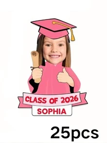 1/10/25/50/100/150pcs Personalized Photo Cake Toppers – Custom Graduates Faces, Customized Graduation Season Photo Ornament, Graduation Commemorative Gift For Her/Him, Fun Custom Toothpick Cupcake Toppers, Graduation Decorations, Unique Party Supplies For Graduation,Weddings, Family Gatherings, And Special Occasions, Warm Gifts For Graduates,Customized Graduation Season Photo Ornament, For Valentine's Day,For Mother's Day,For Birthdays,For Children's Day,For Father's Day,For Graduatio - Multicolor - View 11
