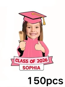 1/10/25/50/100/150pcs Personalized Photo Cake Toppers – Custom Graduates Faces, Customized Graduation Season Photo Ornament, Graduation Commemorative Gift For Her/Him, Fun Custom Toothpick Cupcake Toppers, Graduation Decorations, Unique Party Supplies For Graduation,Weddings, Family Gatherings, And Special Occasions, Warm Gifts For Graduates,Customized Graduation Season Photo Ornament, For Valentine's Day,For Mother's Day,For Birthdays,For Children's Day,For Father's Day,For Graduatio - Multicolor - View 13