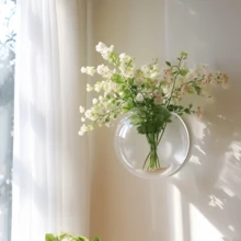 Bể cá thủy canh treo tường kiêm chậu hoa bán chạy nhất, bể cá trong suốt đa năng, vật trang trí cây xanh và hoa trong nhà & ngoài trời. - 1PC - Xem 5