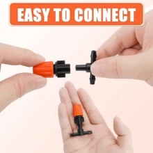 Automatic Irrigation Kit, Adjustable Flow Mini Mist Drip Irrigation, Garden Irrigation Sprinkler Heads With Connectors, Suitable For Agricultural Gardening Atomization System, Drip Irrigation Watering Kit - Orange Spray Nozzle - View 4