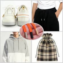6/12/20Pairs Metal Rope Buckle Hoodie Pants Waistband Cap Rope Pendant Clip Buckle Rope End Clasp Accessories Metal Hanging Plated Bell For Sweatshirt Pants Head Cap Rope Button Decorative Buckle Rope Stop Buckle - Multicolor - View 7