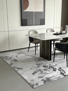 Homore Entrance Rug Indoor Door Mats For Entryway Modern Abstract Washable Rug Non Slip Throw Rugs For Bedroom, Kitchen, Front Door Entryway - 淺灰色 - 查看 3