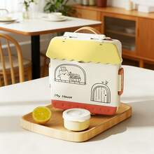 Baby Fütterungsutensilien | Kinder Plastik Bento Lunchboxen | Obst Aufbewahrungsbehälter | Haushalt Studenten Lunchboxen | Outdoor Picknick Fächerbehälter | Mikrowelle | Einfach zu reinigen - Verschiedenfarbig - Übersicht 13