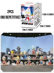 Pop Mart 奥特曼工作室系列盲盒 - 9 个常规款人偶 + 1 个隐藏款人偶,以怀旧科幻为主题,呈现经典英雄姿势和动画工作室氛围,是奥特曼粉丝、科幻收藏家、盲盒爱好者和复古礼品爱好者的理想之选,也是生日、节日或收藏的完美礼物。 - 彩色 - 查看 12