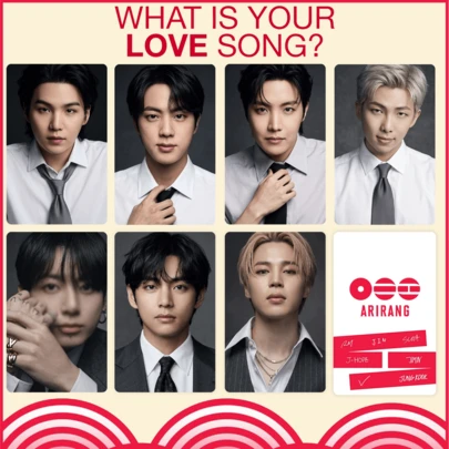 7pcs B-T/SCard, ARIRANG CARD, 0320 Album Card, Kpop Fans Merch Goods, RM, TAEHYUNG, JIN, JIMIN Card, High-Quality Card Display, Fans Meeting Card, Can Be Stored In Card Holder, Wallet, Backpack, Also Can Be Used As Decoration, Desktop Ornament, Birthday Gift