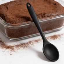 8 Inch Silicone Spoons, Heat Resistant Kitchen Utensils For Mixing, Serving, Stirring - Large Non-Stick Basting Spoons, Dishwasher - Red/Black/Gray (2/4/6 Pack) - Black - View 12